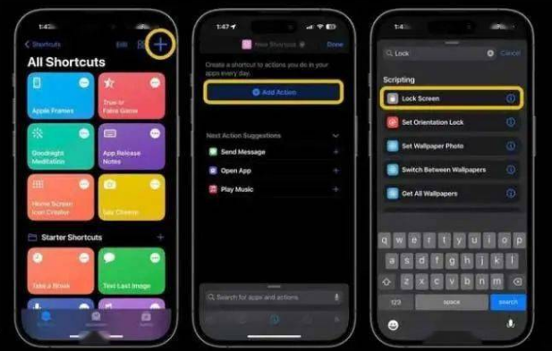 十月田镇苹果14锁屏维修店分享iPhone14升级iOS16.4后如何创建锁屏快捷方式 