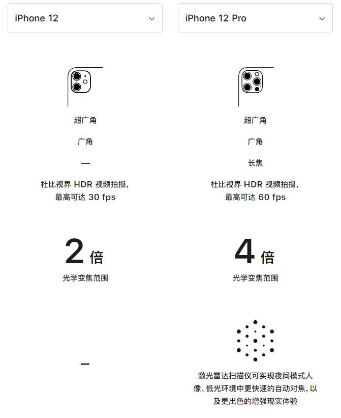 十月田镇苹果手机维修分享苹果 iPhone 12 与 iPhone 12 Pro 选哪款 